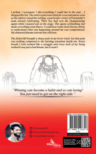 The back cover of the book Luck Fluke or Destiny? which is written by Sanchit Grover.