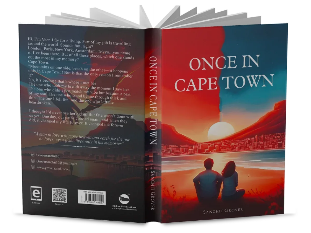 Once in Cape Town by Sanchit Grover, front and back cover